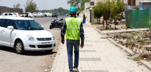 Construction worker in India